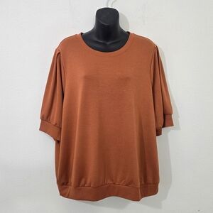 Banana Republic Terry Puff Sleeve Sweatshirt Top